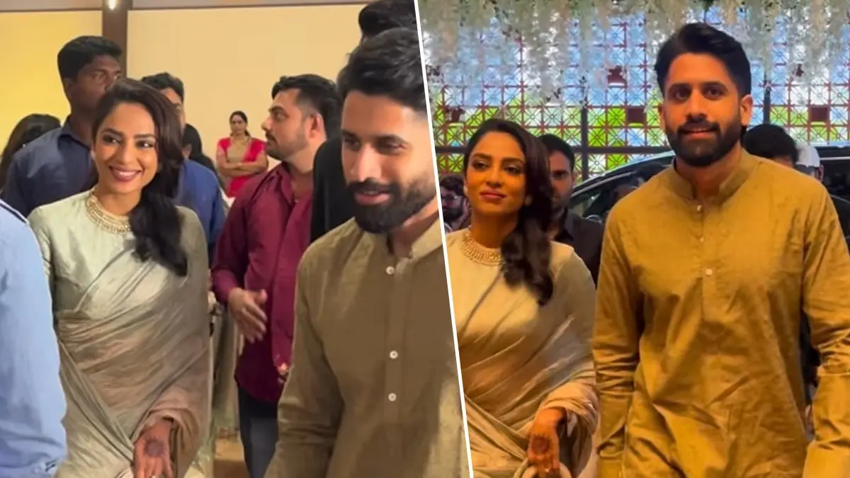 Sobhita Dhulipala and Naga Chaitanya get snapped at ant event