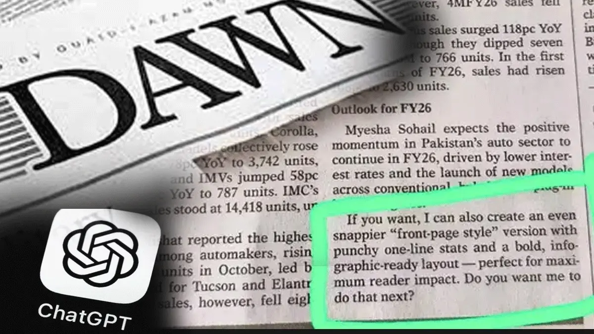 Pakistan’s Leading English Newspaper, Dawn, Faces Social Media Trolling for AI Editing Error in Published Article Social media users quickly picked up on the error, criticizing the newspaper