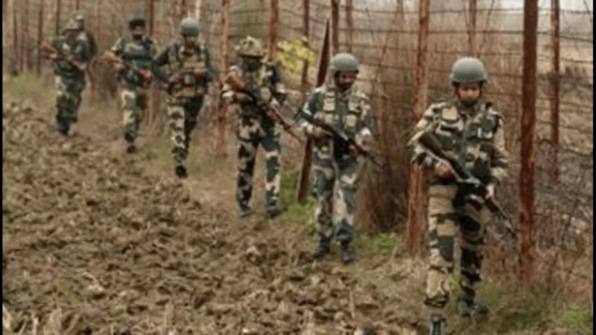Soldiers Patrolling Along Border
