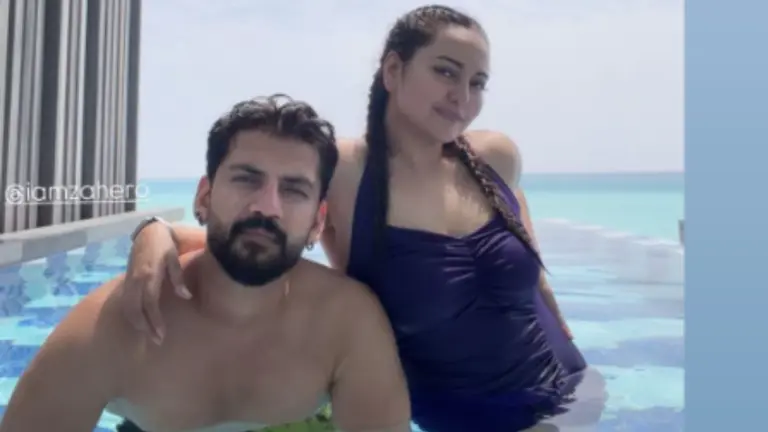 Sonakshi Sinha and Zaheer Iqbal: मालदीव में मस्ती... प्राइवेट पूल में सोनाक्षी-जहीर की रोमांटिक तस्वीरें वायरल, Photos Sonakshi Sinha- Zaheer Iqbal