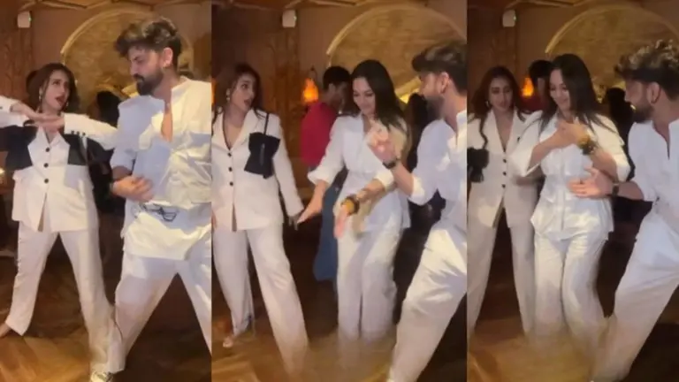 पहली एनिवर्सरी पर हुमा कुरैशी संग डांस कर रहे थे पति जहीर, ये देख बीच में आईं सोनाक्षी, हाथ से किया इशारा और फिर... Sonakshi Zaheer