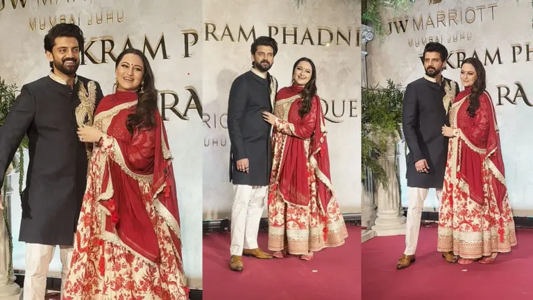 प्रेग्नेंट हैं Sonakshi Sinha? इवेंट में पति जहीर इकबाल संग पोज देते हुए दुपट्टे से छिपाया पेट, फैंस ने लगाई अटकलें Sonaksi Sinha- Zaheer Iqbal