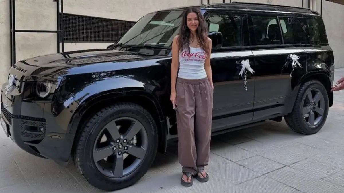 Sonam Bajwa's Land Rover Defender