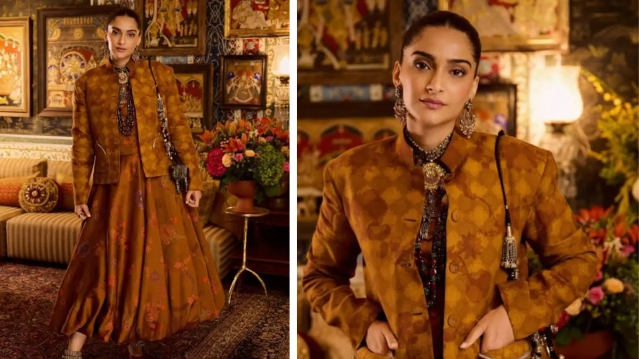Sonam Kapoor Serves Exquisite Banjaran Fashion In Custom Outfit By Siddhartha Bansal For Cousin Anshula Kapoor's Engagement Sonam Kapoor