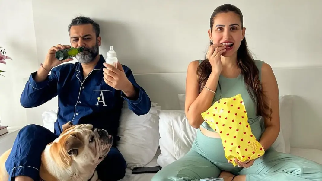 Sonnalli Seygall with her husband Ashesh.