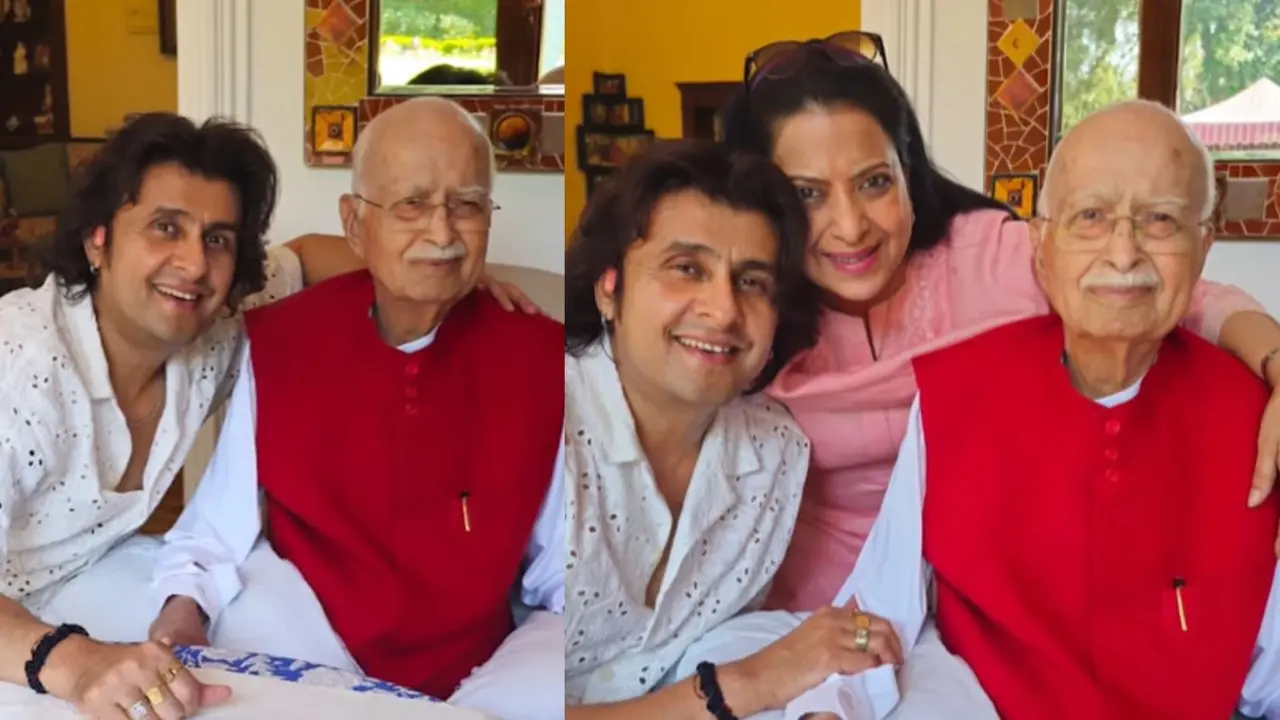 sonu nigam with lk advani
