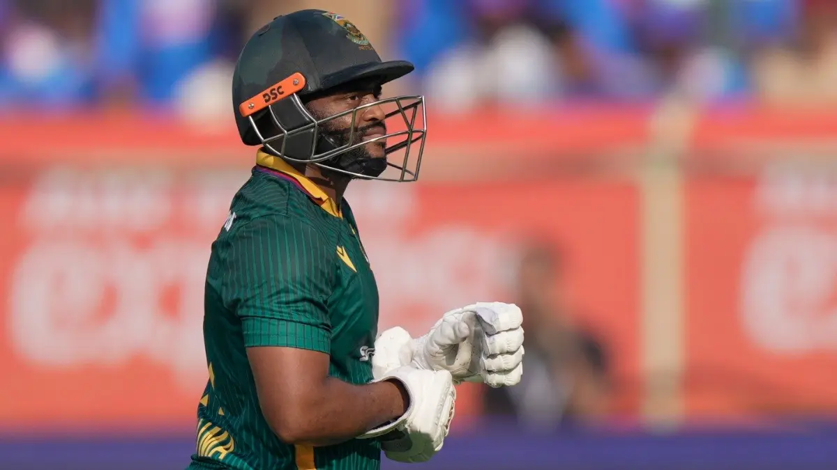 South Africa captain Temba Bavuma against India in 3rd ODI