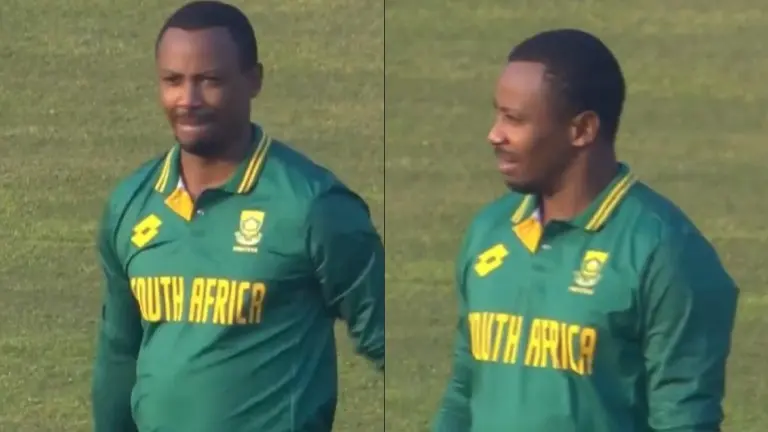 WATCH| South Africa Forced To Bring In Fielding Coach As Substitute Against New Zealand South Africa fielding coach Wandile Gwavu in action