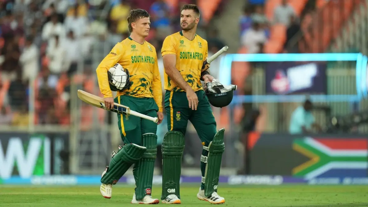 T20 World Cup 2026: Aiden Markram, Lungi Ngidi, Kagiso Rabada Shine As South Africa Beat West Indies By 9 Wickets South Africa's Aiden Markram and Ryan Rickelton during West Indies clash