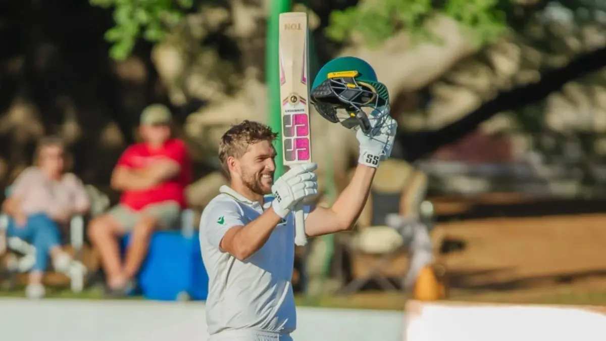 South Africa stand-in captain Wiaan Mulder on Day 2 of the first Test match against Zimbabwe