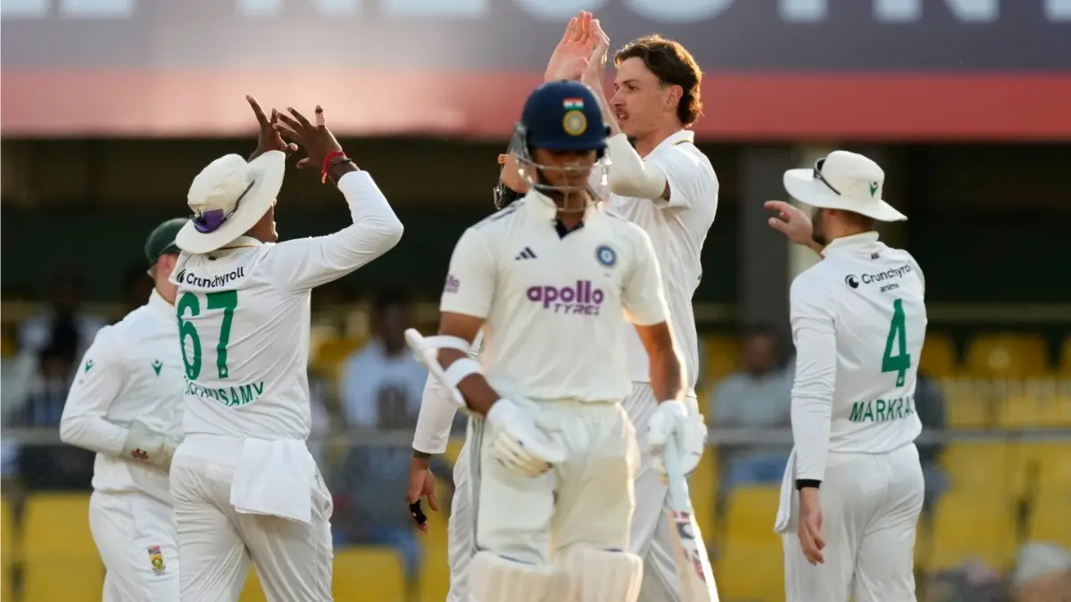 As South Africa Continue To Dominate Rishabh Pant's Men In Guwahati, Here's India's Biggest Defeats In Tests South African players celebrate the dismissal of India's Yashasvi Jaiswal in Guwahati Test