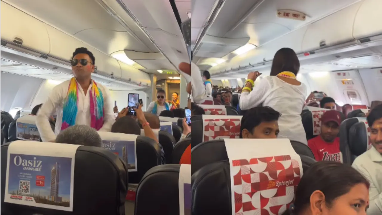 SpiceJet Crew Holi Dance Viral Video