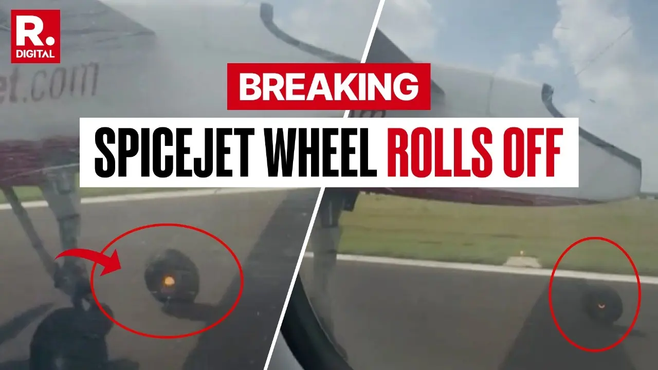Spicejet Wheel Falls Off During Takeoff: New Video Shows Exact Moment Spicejet Wheel Falls Off During Takeoff: New Video Shows Exact Moment