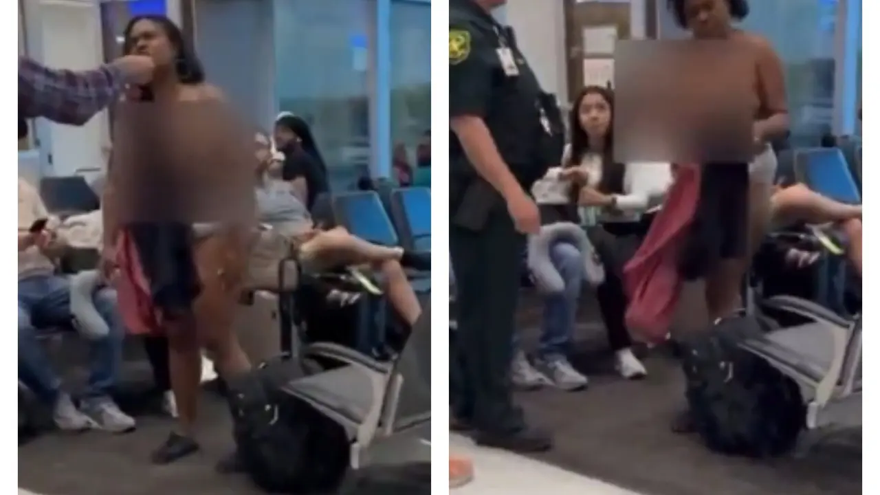 Woman Strips Down Mid-Argument at Florida Airport, Shocking Video Goes Viral Spirit passenger strips down in a bizarre airport meltdown, video shocks internet