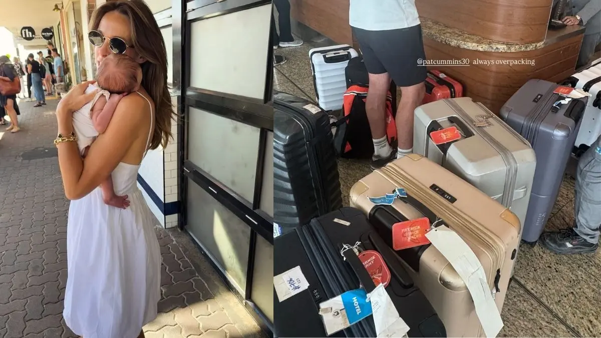 SRH Captain Pat Cummins Wife Becky Cummins return to Australia after losing match from Mumbai Indians