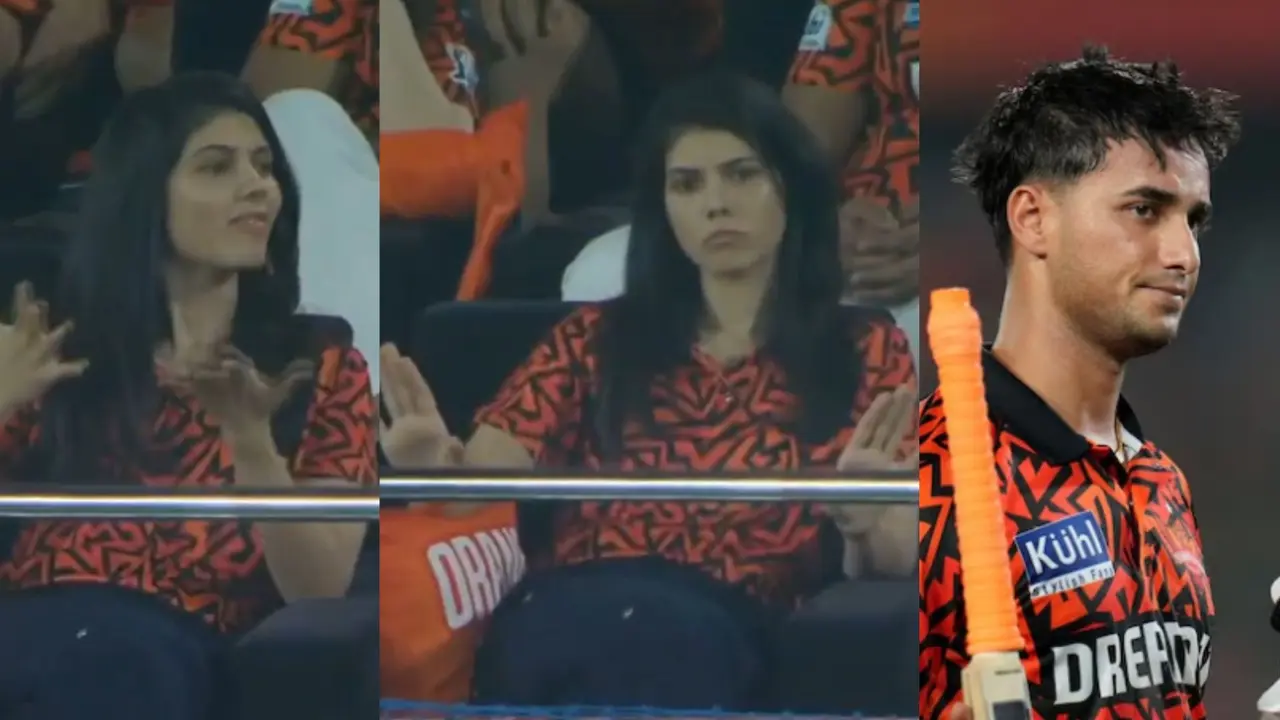SRH Owner kavya maran angry reaction on abhishek sharma during sunrisers Hyderabad vs Gujarat titans