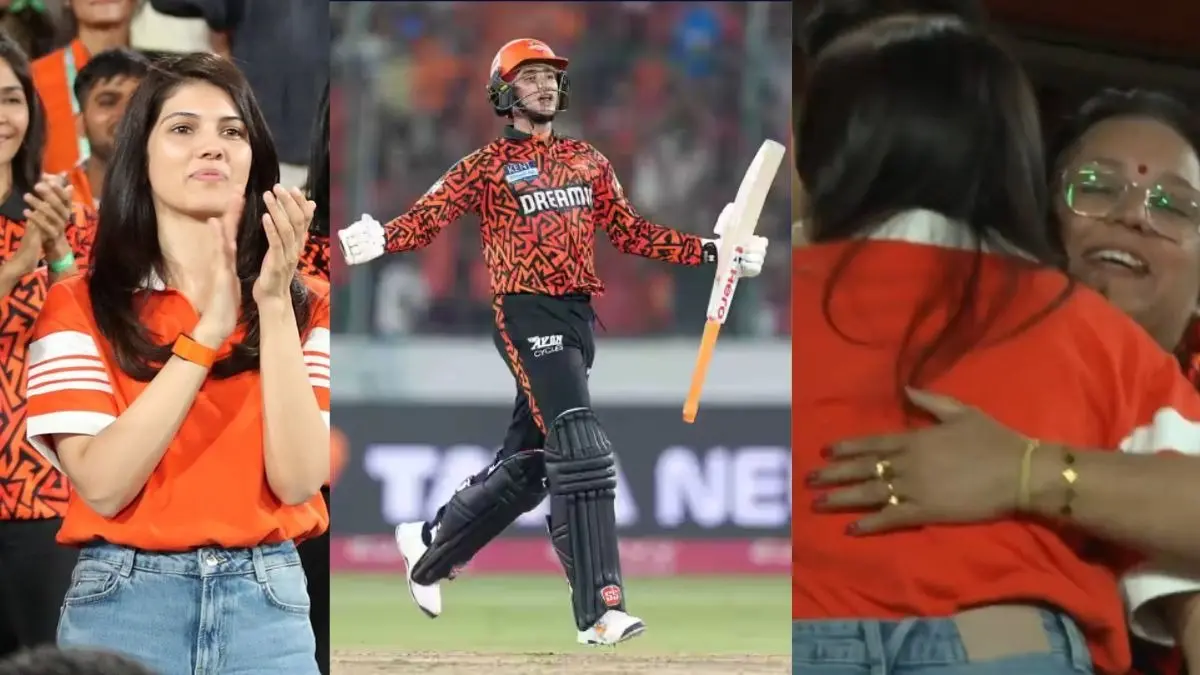 srh owner kavya maran reaction wins heart after abhishek sharma century