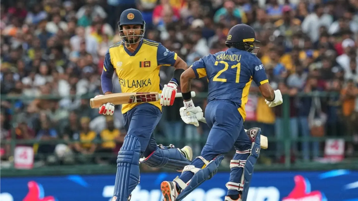 Dasun Shanaka Leapfrogs Kusal Mendis To Achieve Elusive Milestone For Sri Lanka In T20Is Sri Lanka's captain Dasun Shanaka and Kamindu Mendis in action against England