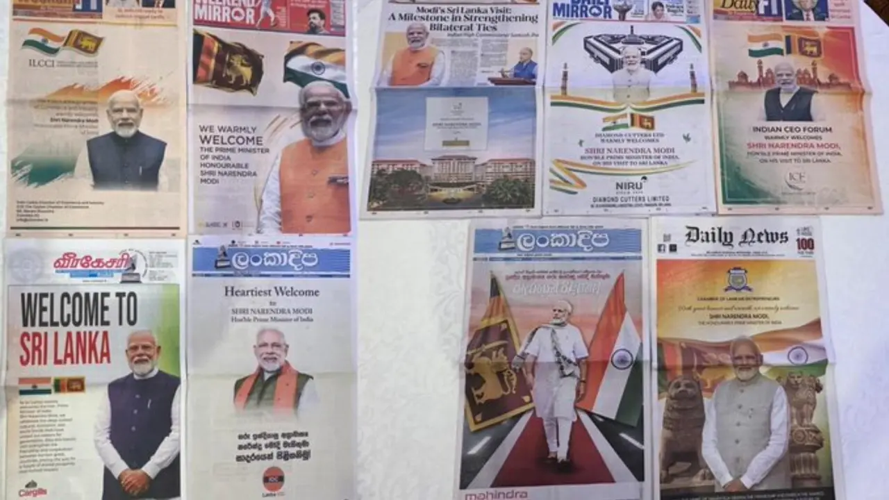 Modi Magic All Over: Sri Lanka Welcomes PM Modi with Open Arms Sri Lankan newspapers abuzz as PM Modi visits