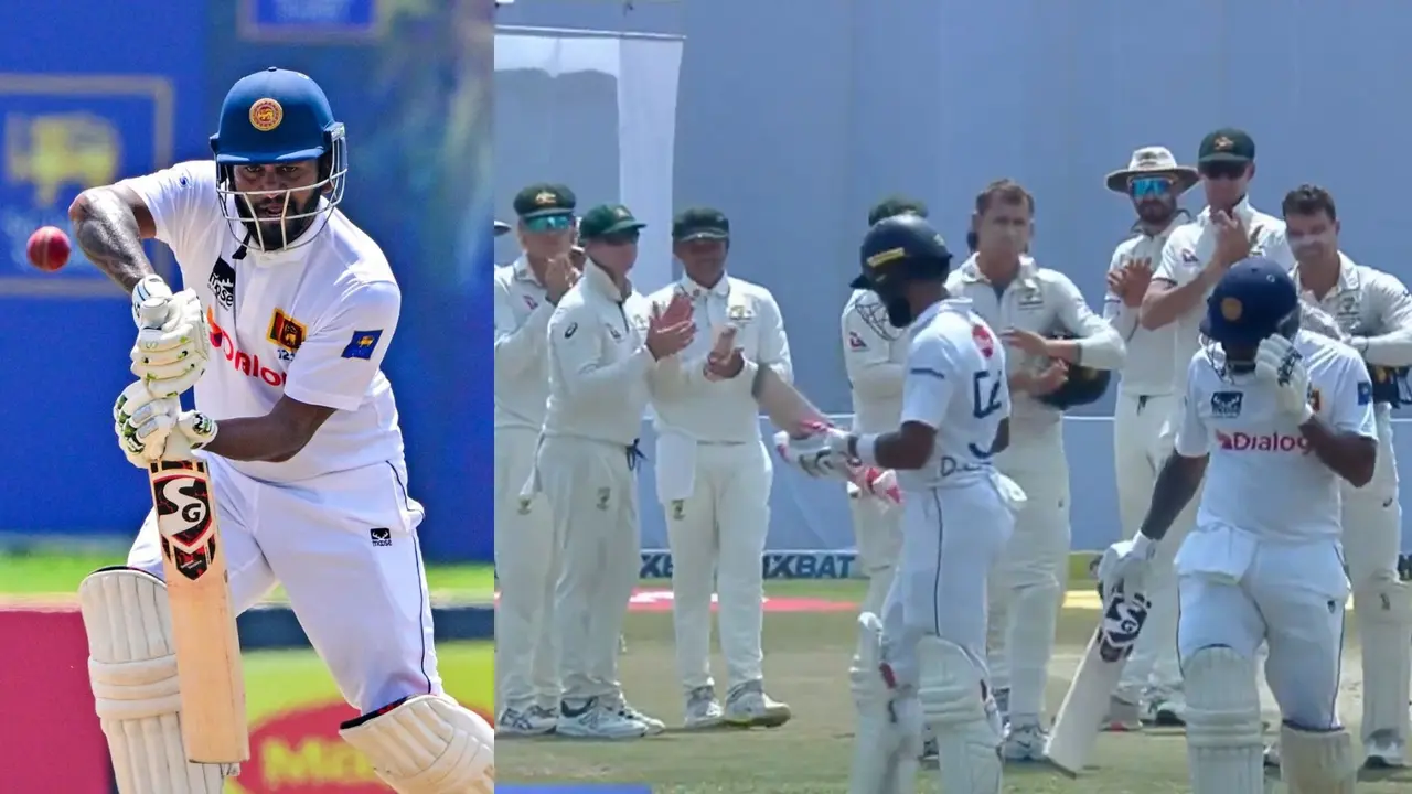 Srilanka dimuth karunaratne played last test match against australia everyone gives emotional Farewell