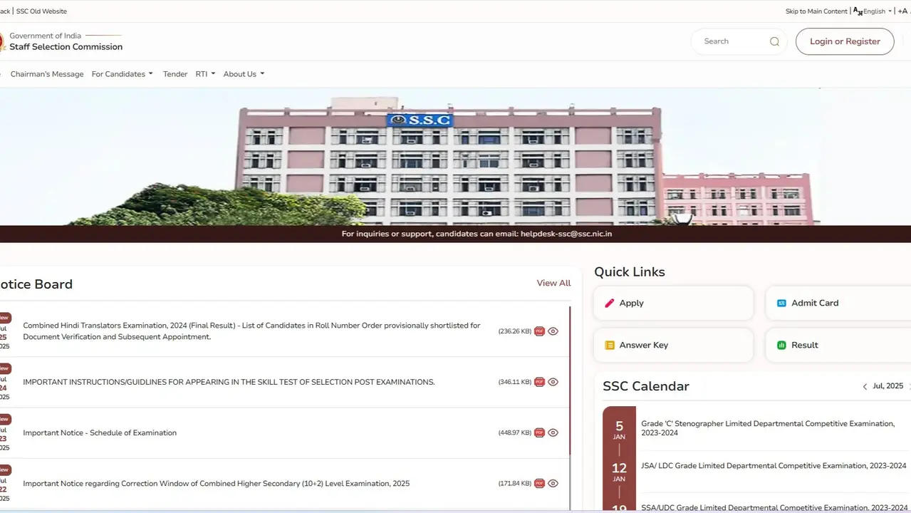 SSC CHT 2024 Final Result Out