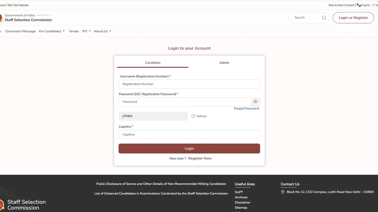 SSC Head Constable Recruitment 2025: Registration Begins for 509 Posts