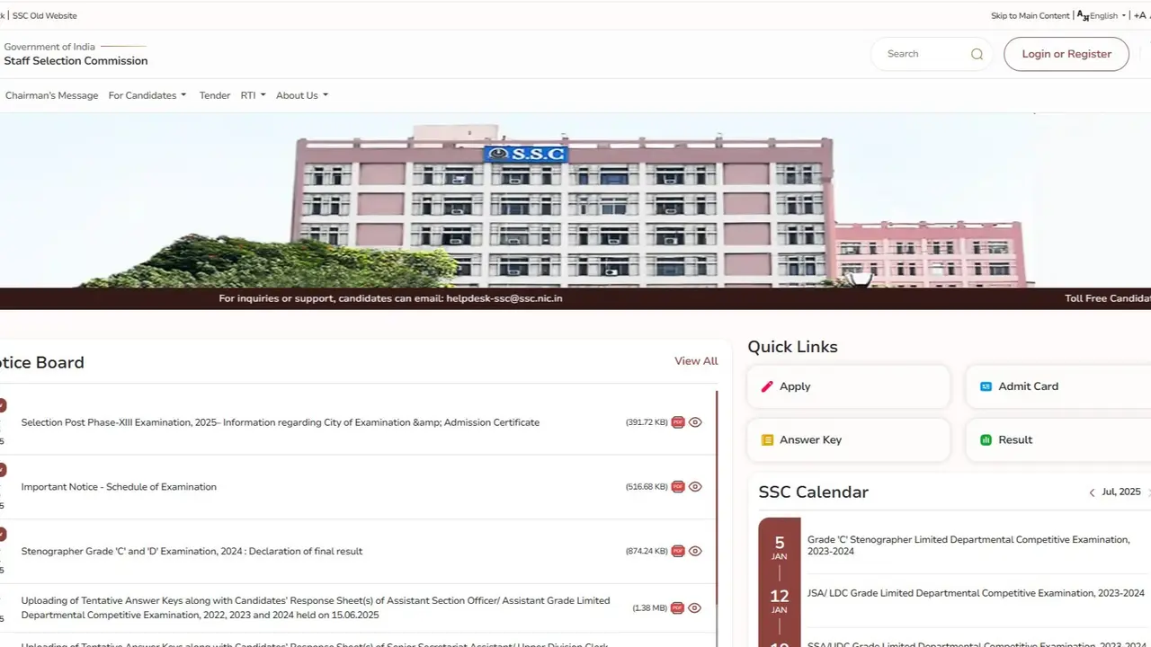 SSC Phase 13 City Intimation Slip 2025 Out on ssc.gov.in, Here's How to Check SSC Phase 13 City Intimation Slip 2025 Out