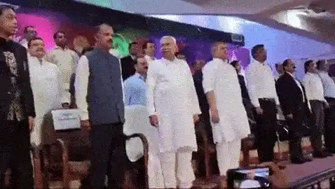 He Should Take Rest: Internet Not Happy After Nitish Kumar Seen Talking, Laughing During National Anthem Nitish Kumar