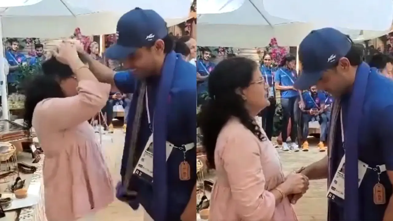 star javelin thrower neeraj chopra with manu bhaker and his mother video viral