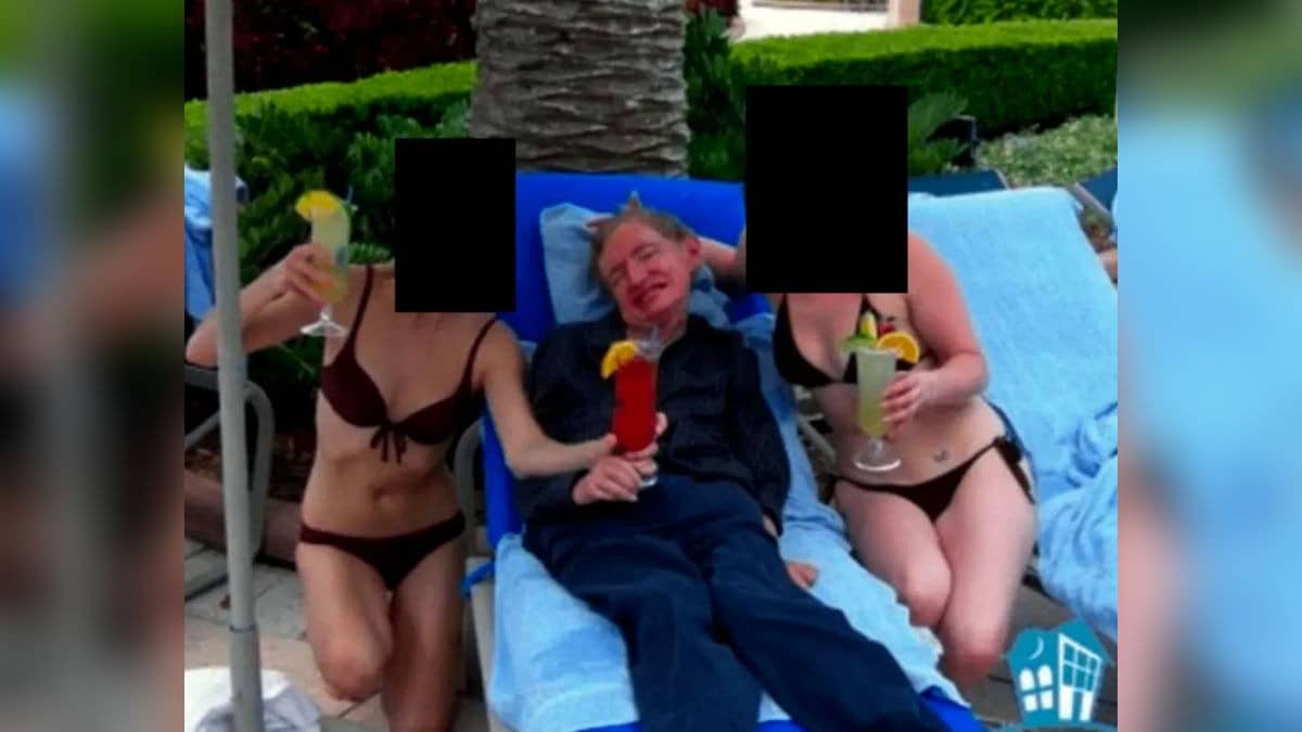 Stephen Hawking’s Photo With Bikini Clad Women Goes Viral: Is It Linked to Epstein Files? Here’s the Truth