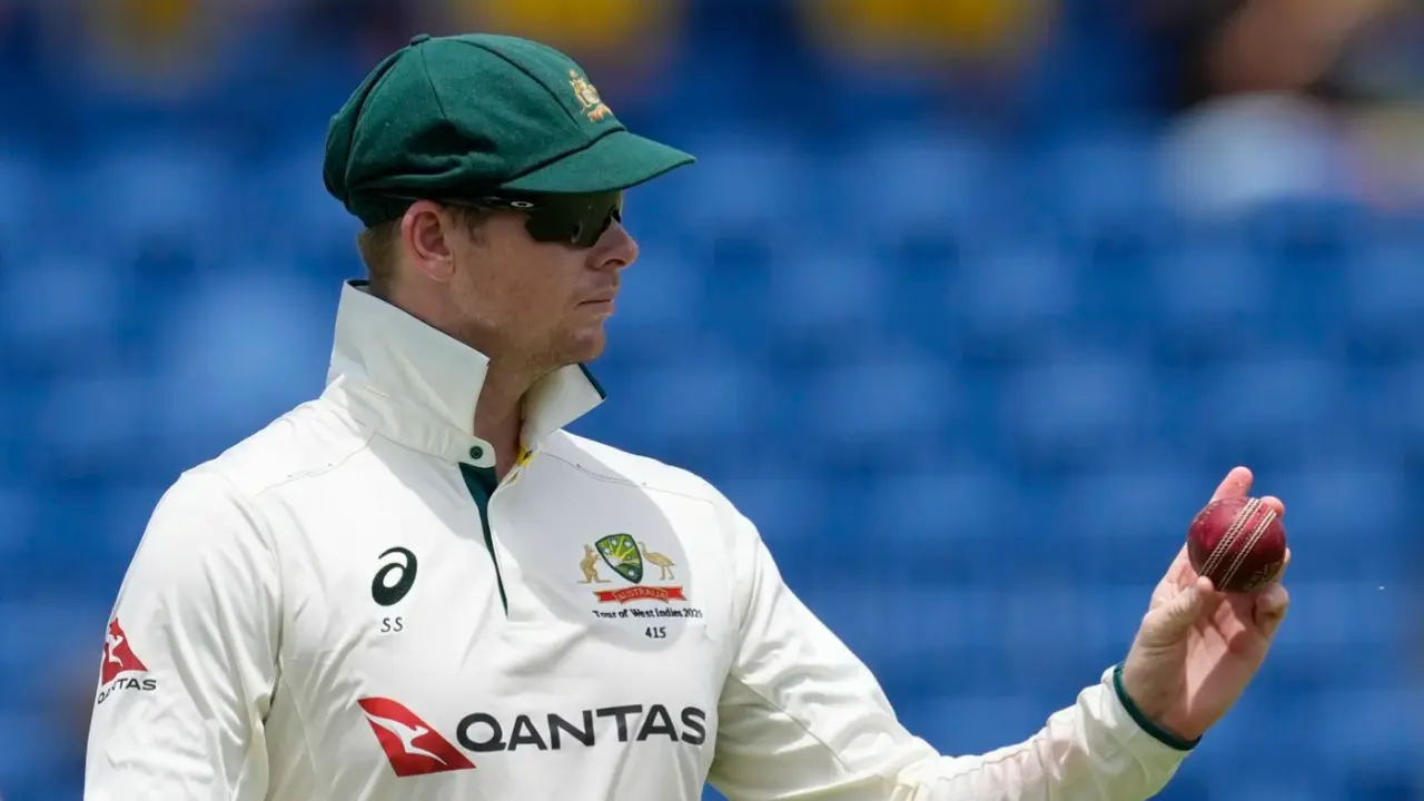 'Got Things The Wrong Way': Steve Smith Fires First Yorker At The England Bowlers Ahead Of The First Ashes Test Steve Smith during Australia vs West Indies Test series