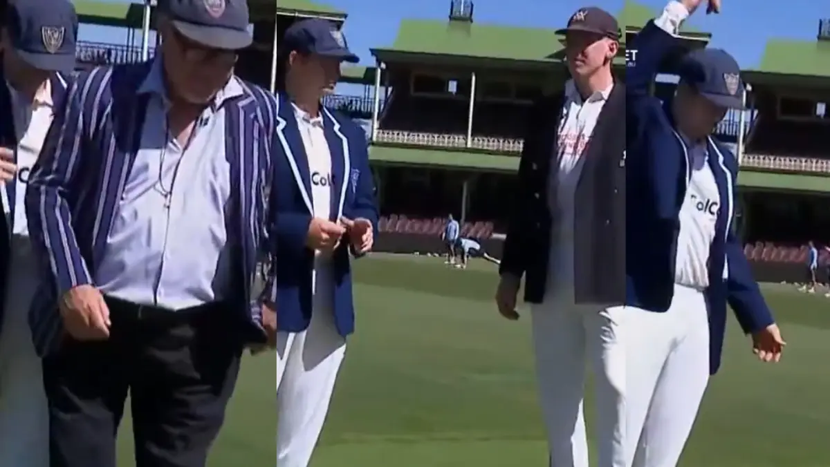 WATCH: Steve Smith's Failed Attempt Of Tossing The Coin In New South Wales vs Victoria Sheffield Shield Match Goes Viral Steve Smith during coin toss at New South Wales vs Victoria Sheffield Shield Match
