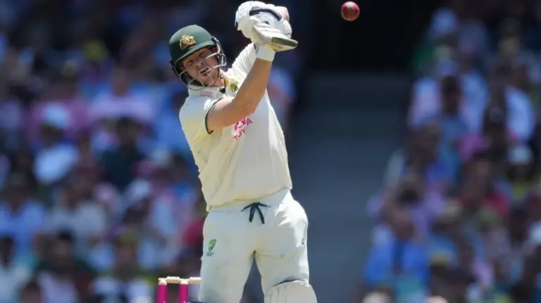 Steve Smith hits a shot during the Border-Gavaskar Trophy series