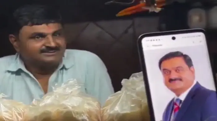 Street Vendor’s Uncanny Resemblance to Gautam Adani Sends Social Media into a Frenzy!