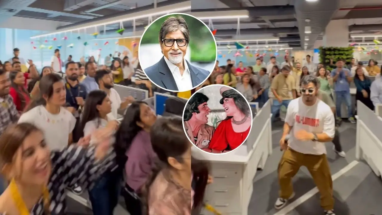 Stress Buster: Amitabh Bachchan Sends Shoutout To Corporate Employees Dancing To His Song Jaanu Meri Jaan In The Middle Of Workday Stress Buster: Amitabh Bachchan Sends Shoutout To Corporate Employees Dancing To His Song Jaanu Meri Jaan In The Middle Of Workday