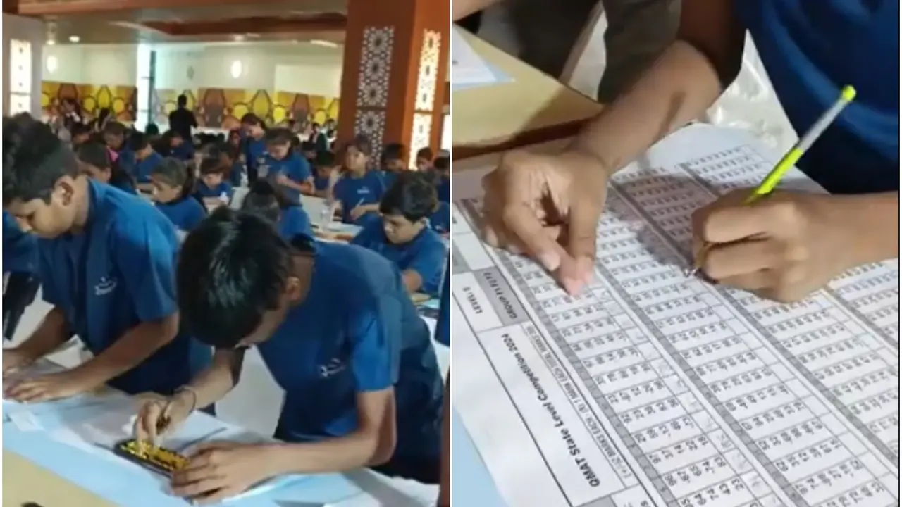 Video Of Students Using Abacuses For Speed Math Goes Viral, Internet Reacts Students using Abacus and finger-calculation method