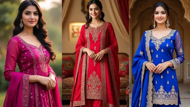 Karwa Chauth 2025 Suit Designs: सहेलियां भी करेंगी तारीफ, जब करवाचौथ पर पहनेंगी ये फैंसी सलवार-सूट के नए डिजाइन, दिखेंगी खूबसूरत karwa-chauth-2025-latest-and-fancy-ladies-salwar-suit-designs-for-married-women