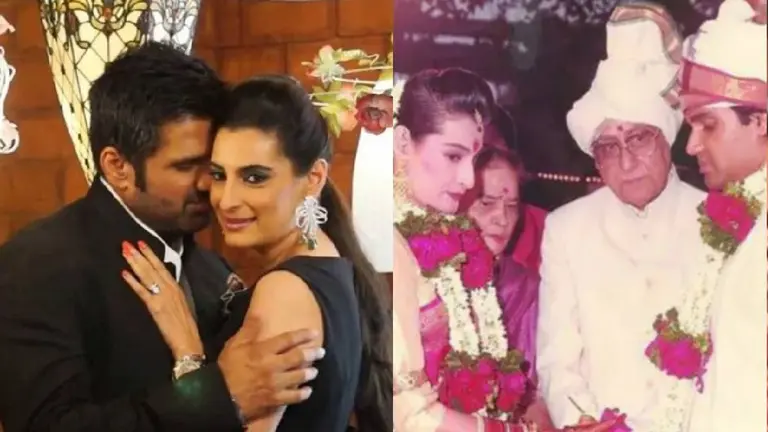 मुस्लिम लड़की के प्यार में डूबे थे सुनील शेट्टी, शादी के लिए नहीं माना परिवार, तो एक्टर ने पहली फिल्म मिलते ही… Suniel Shetty with wife Mana Shetty