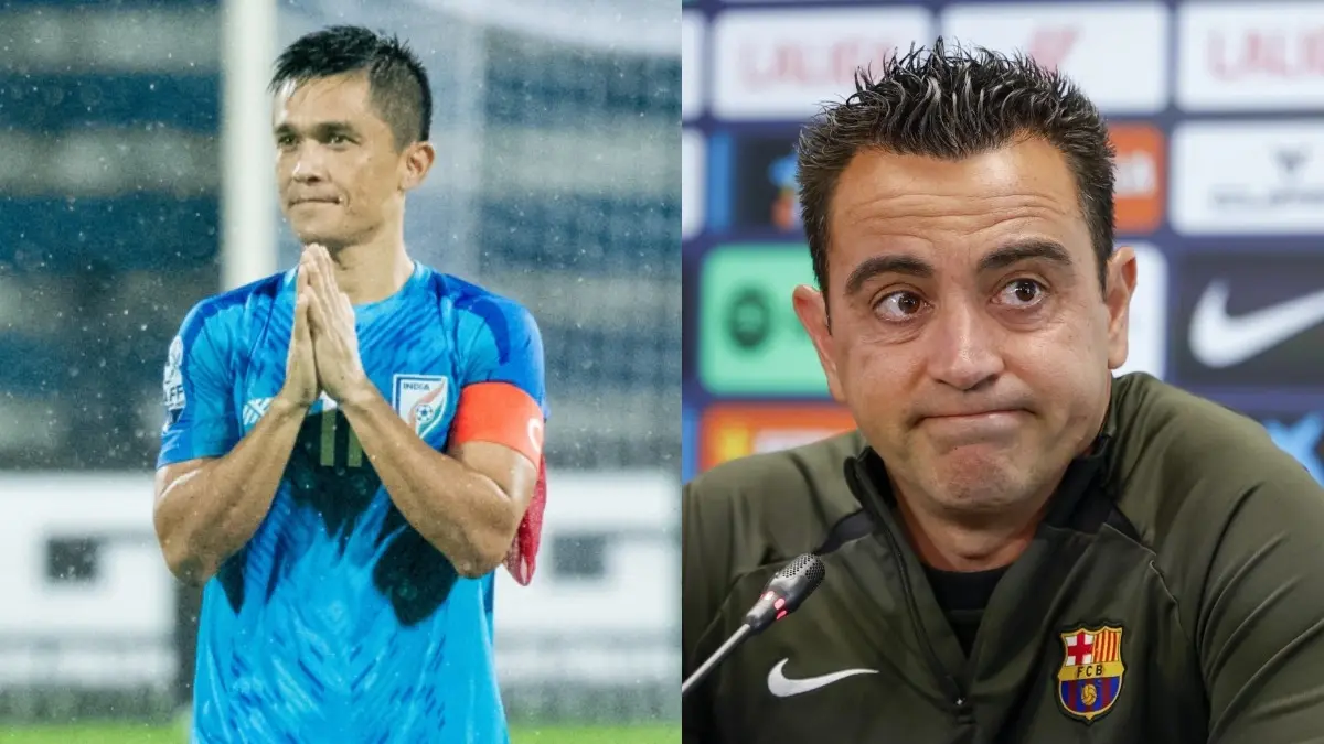 Sunil Chhetri and Xavi