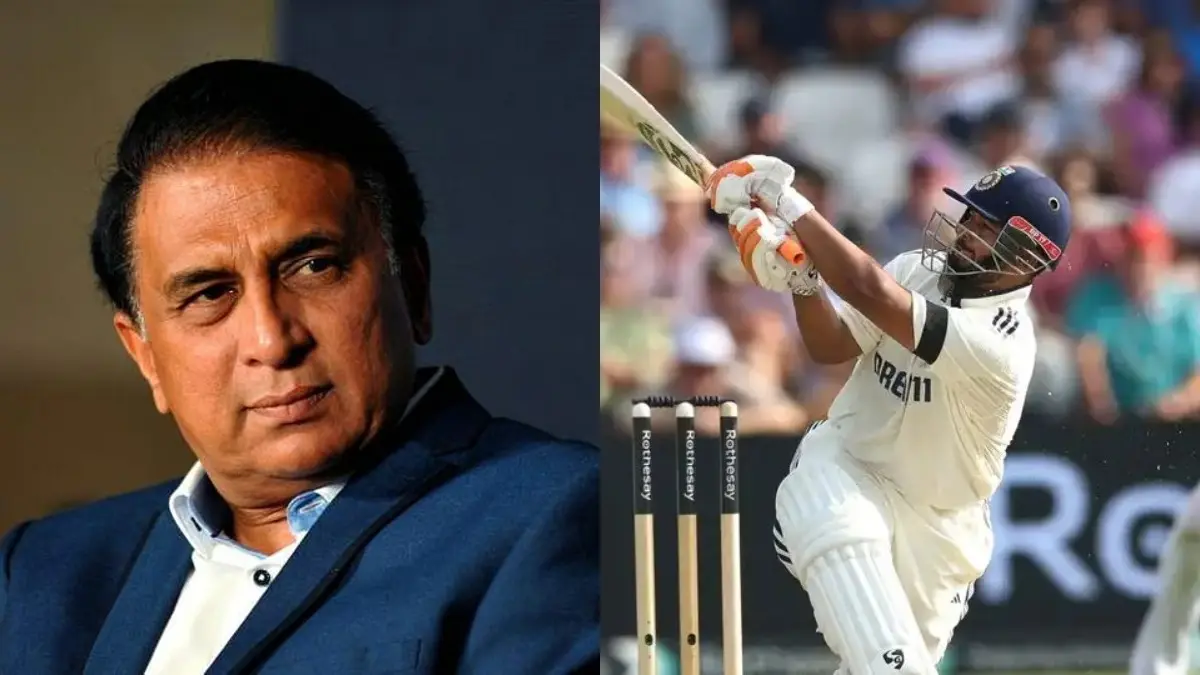 Sunil Gavaskar (L), Rishabh Pant (R)