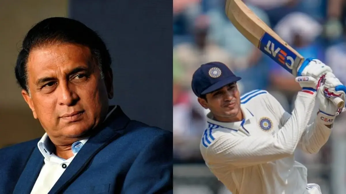 Sunil Gavaskar (L), Shubman Gill (R)