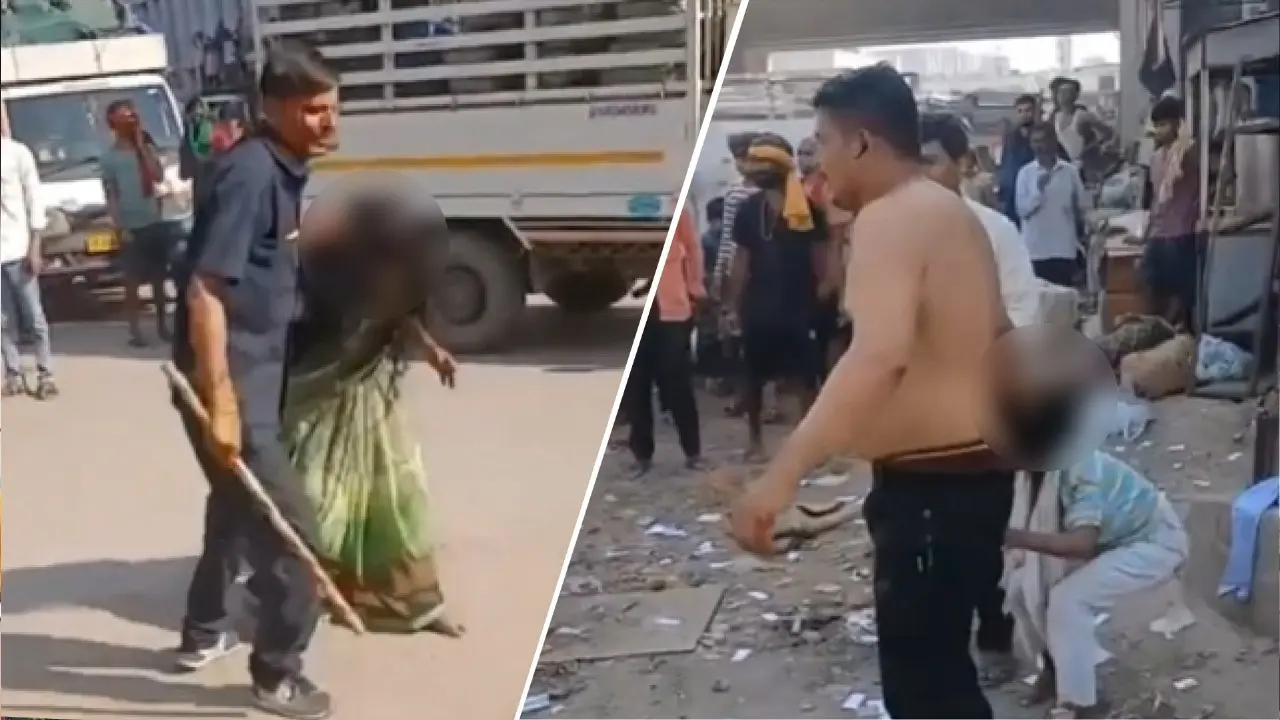 Mother Dragged by Hair, Daughter Kicked on Stomach: Shocking Assault in Surat Market Over Alleged Theft Caught on Cam Surat Shocker