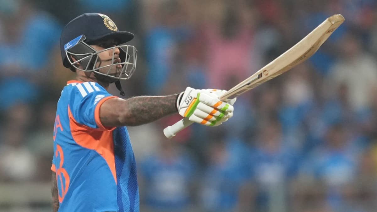 Suryakumar Yadav celebrating after scoring a fifty against USA