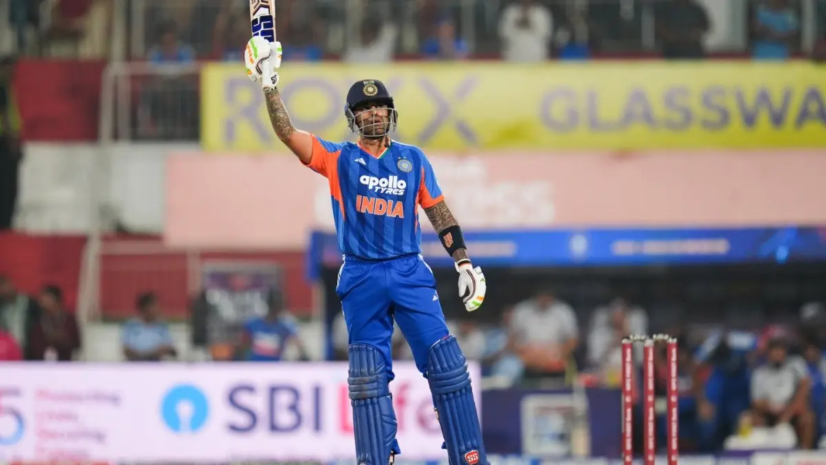 IND vs NZ: Suryakumar Yadav Becomes Third Indian To Achieve Elusive T20I Milestone Suryakumar Yadav celebrating after scoring fifty during IND vs NZ 5th T20I