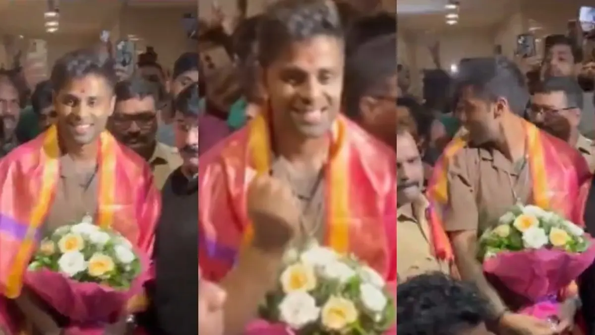 Suryakumar Yadav receives grand welcome in Mumbai