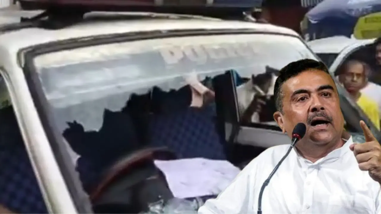 Suvendu Adhikari Convoy Attacked