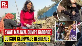 Swati Maliwal Dumps Garbage Outside Kejriwal’s Residence