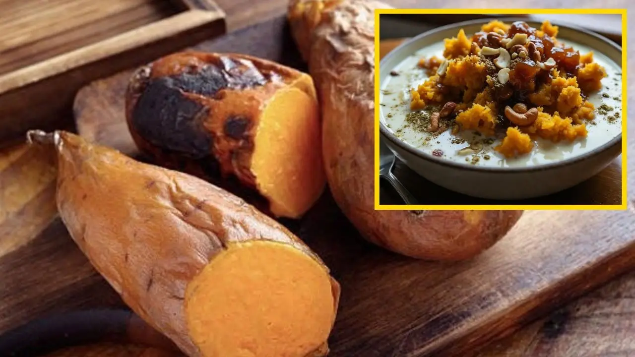 Sweet Potato-Milk-Jaggery Breakfast