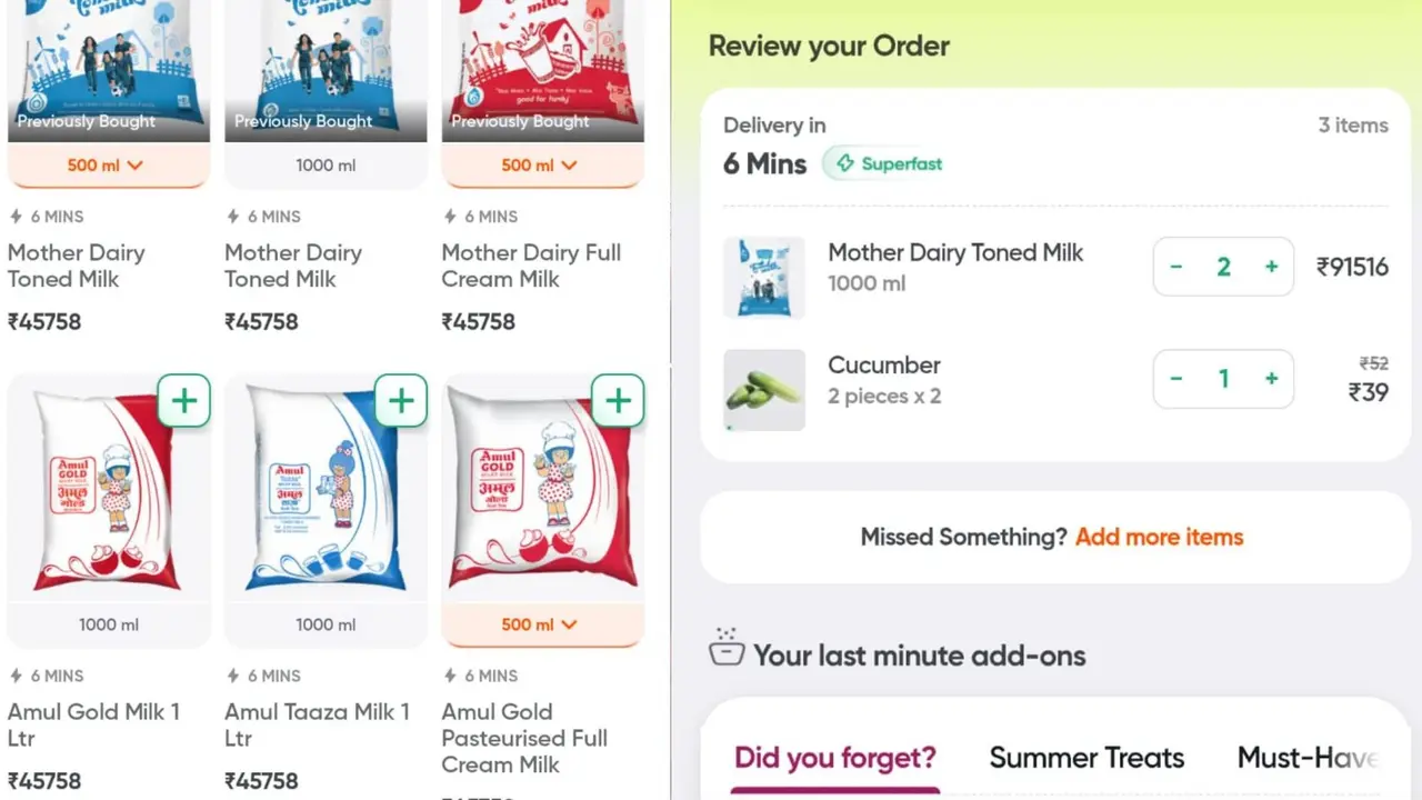 1 Litre Milk, Just For Rs 45,758: Shocking Swiggy Instamart Faux Pas Swiggy Milk