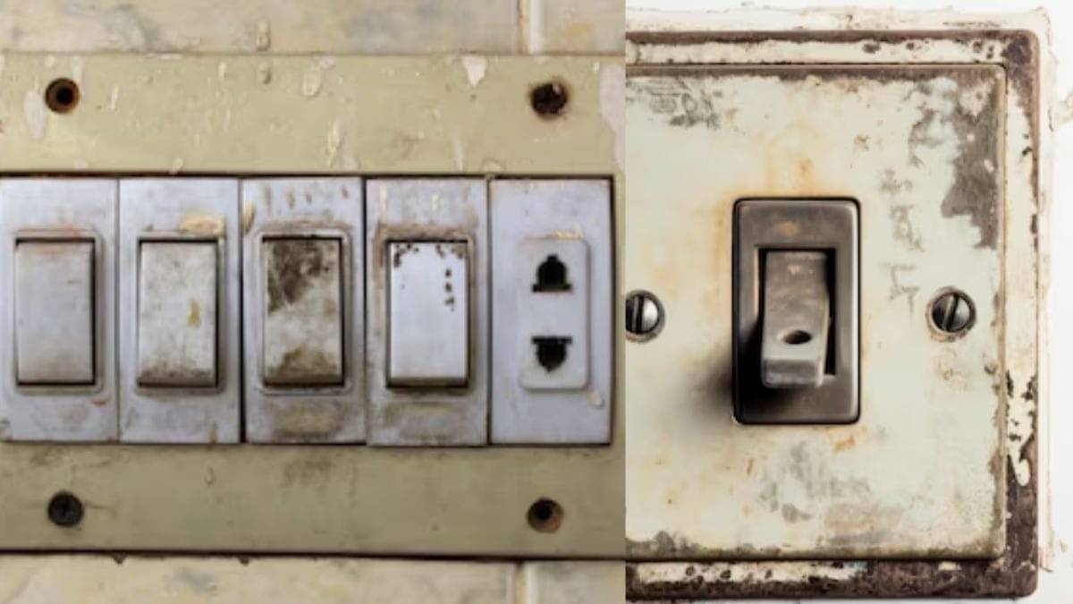 how to clean dirty electrical switch board in minutes at home ghar ki safai karne ke upay home cleaning tips 